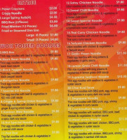 Heymars Noodle Bribie Island menu