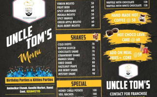 Uncle Toms menu