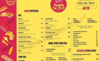 Frankly The Best Hotdog Co menu