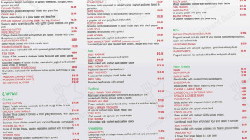 Rai indian restaurant menu
