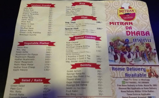 Mitran Da Dhaba menu
