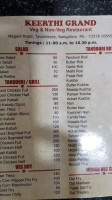 Keerthi Grand menu