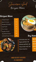 Shawarma Island menu