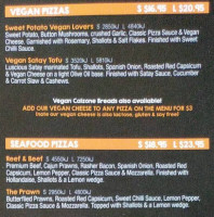 Pizza Capers menu