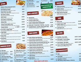 All India Curry Company menu