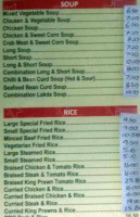 Ms Pad Thai menu