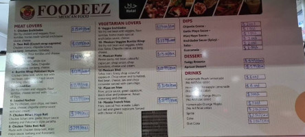 Foodeez menu