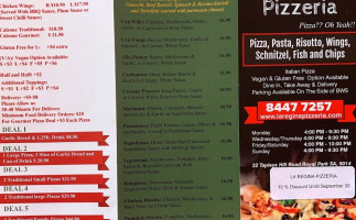 La Regina Pizzeria menu