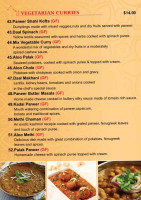 Curry Cottage menu