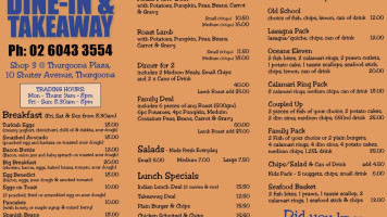 Thurgoona Dine-in Takeaway menu