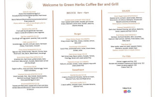 Green Herbs Coffee Grill menu