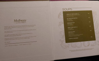 The Mulberry Tree menu