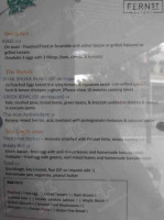 Fern St Eatery menu