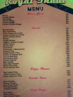 The Royal Thadi menu