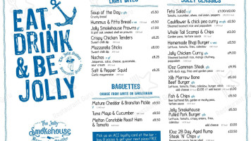 The Jolly Sailors menu