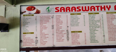 Saraswathy Bhavan menu