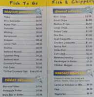 Fish to Go menu