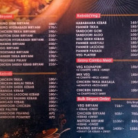 Real Biryani menu