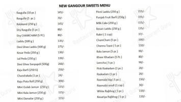 New Gangour Sweets (adityapur) menu