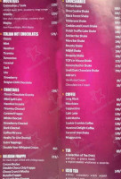 The Chocolate Room menu
