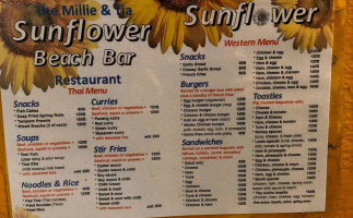 Sunflower Beach menu