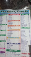 Green Park menu