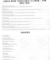 The Swan menu