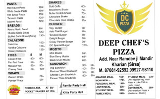 Dc Pizza, Kharian Sirsa menu