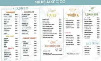 Milkshake And Co. menu