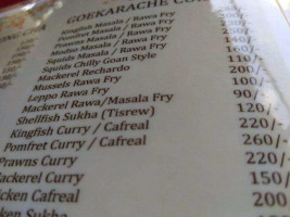 Goa Darbar menu