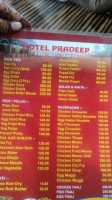 Pradeep menu