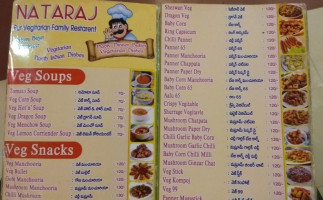 Nataraj Veg menu