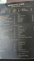 Mohan's Cafe menu