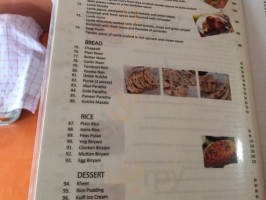 Ayu Indian Cuisine menu