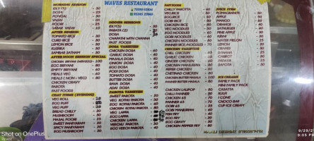 Waves menu