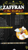 Zaffran (the Rooftop) menu