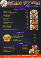 Rollin Fatties menu