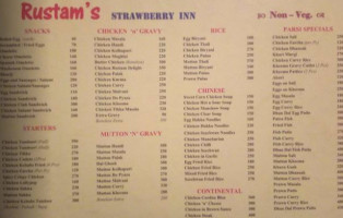 Rustom's Strawberry Inn menu