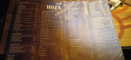 Cafe Ibiza menu