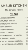 Ambur Kitchen The Biriyani House menu