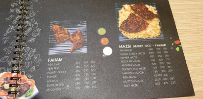 Arabian Majlis menu