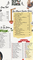Sly Panda menu