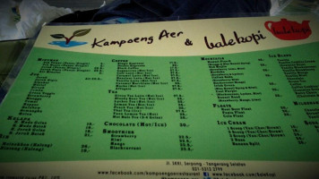 Kampoeng Aer (the Resort menu