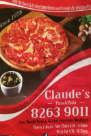 Claude's Pizza food