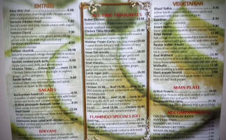 Malabar House menu