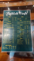 British Cafe menu