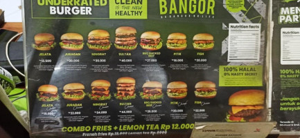 Burger Bangor Subang Otista menu