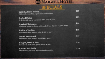 Narwee menu