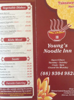 Young's Noodle Inn menu