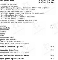 The Aviary Dessert Kitchen menu